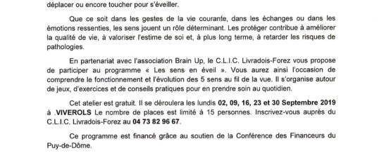 Atelier « Les Sens en Eveil »